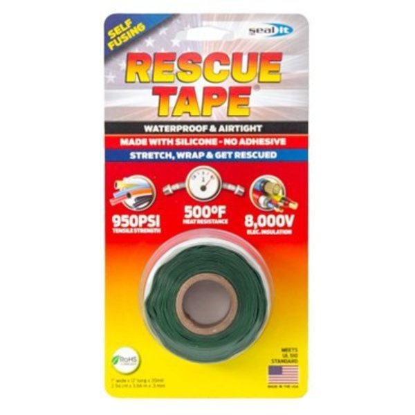 Seal It Services 1x12' GRN Rescue Tape RT12012BGN